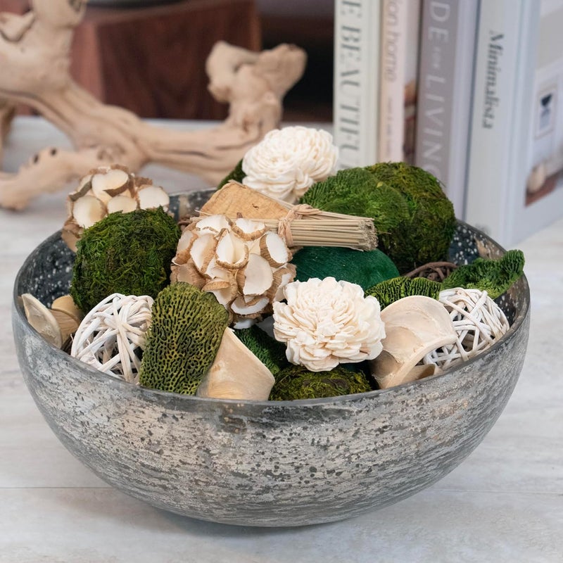 ANDALUCA Decorative Moss Balls Natural Bowl Filler Home Decor (Green Moss) - Image 4